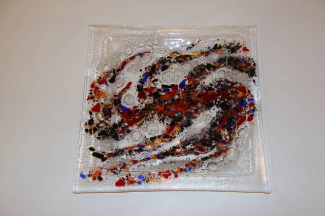 glass fusing and slumping sample of student work