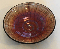 Raku bowls for sale - burgundy