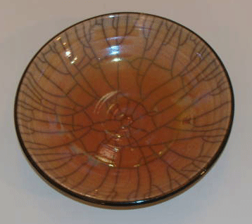 John Dunn Raku bowl - ochre