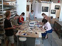 Teaching Dichroic Glass making